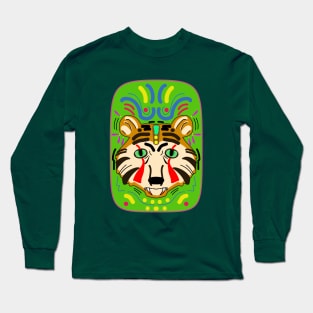 Tribal Carnival Tiger Card Long Sleeve T-Shirt